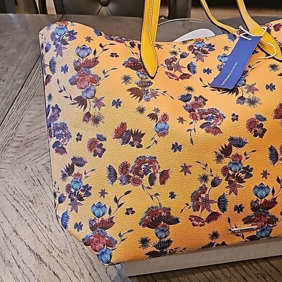Rebecca Minkoff yellow floral leather tote NWT - Picture 2 of 13
